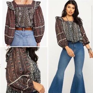 Free People Mostly Meadow Blouse
